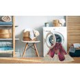 thumbnail image 2 of Ahgly Company Tapis Rectangulaire Lavable en Machine Intérieur Transitionnel Rouge Bordeaux Vif, 5 Pieds x 7 Pieds, 2 of 7