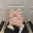 thumbnail image 4 of SIYTUAU Pleated Bow Bag Womens Handbag Shoulder Solid Color Crossbody Bag For Daily Use In Pink Color Pink, 4 of 6