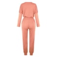 thumbnail image 4 of Yuyuzo Womens Casual Solid Color Set Sweatsuit Pullover Jogger Pants Two Piece Outfit Tracksuits, 4 of 6