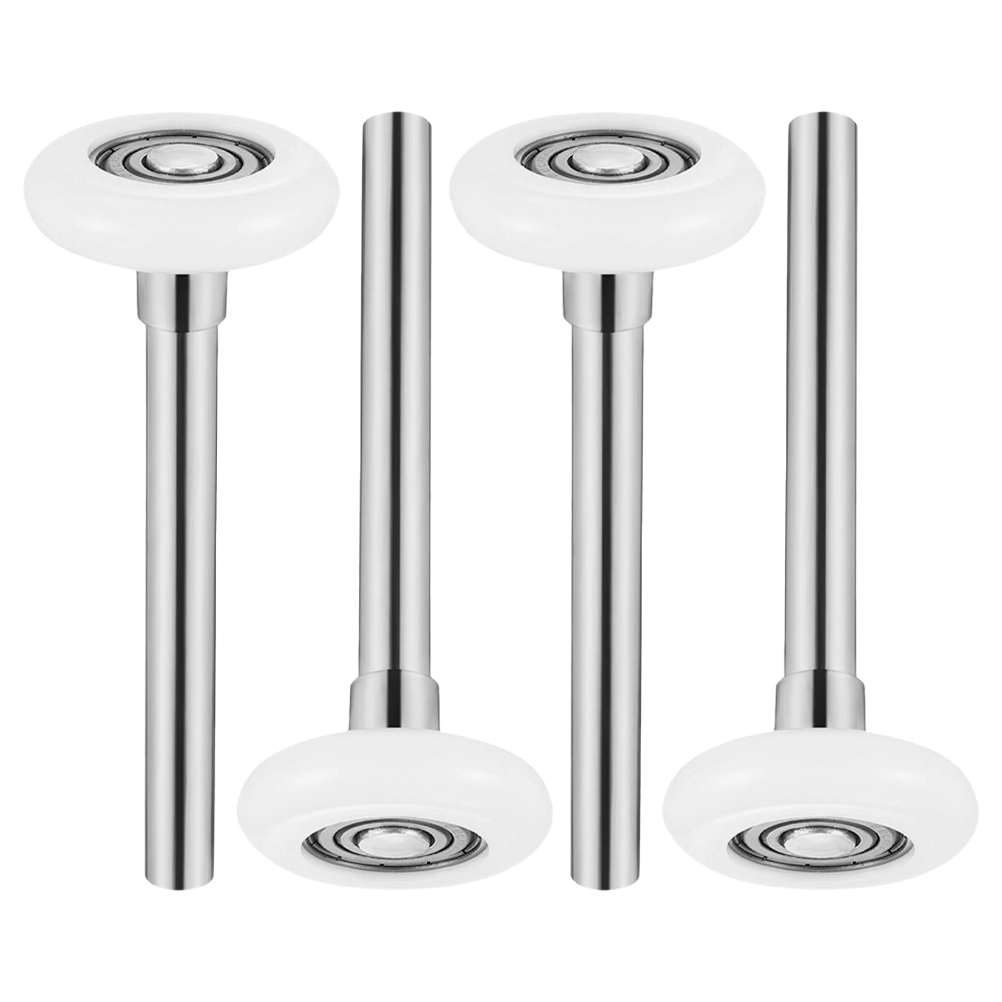 FRCOLOR 4 Pcs Rouleaux de Porte de Garage avec Tige Nylon pour Fonctionnement Silencieux Rouleaux de Rail pour Matériel de Remplacement de Porte de Garage