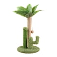 thumbnail image 2 of Sisal Cat Scratch Post Cat Climbing Frame Vertical Green Leaves House Cat Climbing Rack Durable Pet Cat Toy Cat Scratching Posts for Indoor B, 2 of 8