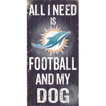 Fan Creations N0640 Panneau « Miami Dolphins Football And My Dog »