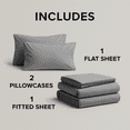 thumbnail image 3 of Comfy Bamboo World Series 90 G/m2 Ensemble de Draps en Microfibre 4 Mcx, Lit Grand, Gris Foncé, 3 of 5