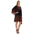 thumbnail image 2 of Bimba Printed Caftan Gown Maxi Robe Dress For Women Beachwear Short Swimsuit Cover Up, 2 of 7