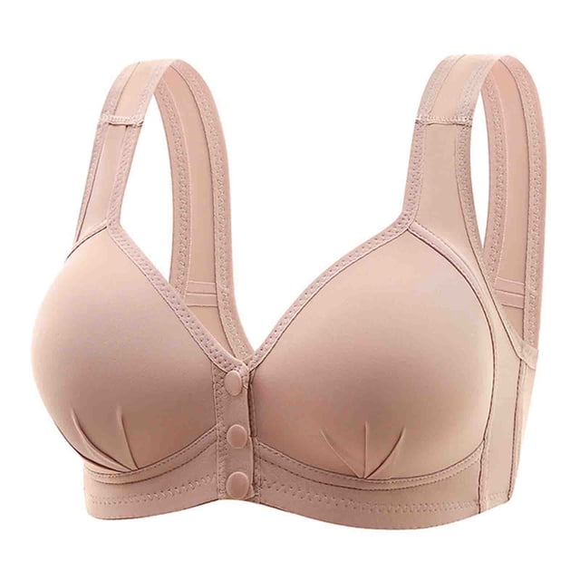 Timegard Bras for Women No Underwire Front Closure Full Coverage Support Comfy Daily Seniors Bras