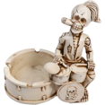 thumbnail image 4 of Cendrier en Résine Squelette Crâne Batteur Décorations Effrayantes pour la Maison Barware Réceptacles à Fumer, 4 of 5