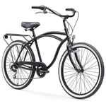 sixthreezero Men's Around the Block 1 Speed Beach Cruiser Bicycle, Black