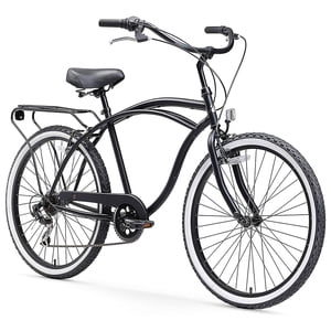 Sixthreezero Around le bloc 1 Vélo de croisière Speed Beach pour homme, Noir