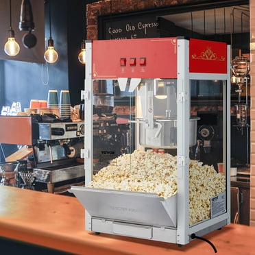 VEVOR Commercial Popcorn Popper Machine, 8 Oz Kettle, 850 W Countertop Popcorn Maker for 48 Cups per Batch,