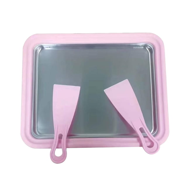 bedienty Soft Serve Slushy Yogurt Ice Machine Gelato Yogurt Pink 26x21x3.2cm