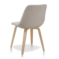 thumbnail image 5 of Bouclair Beige Fabric and Wood Dining Chair, 5 of 5