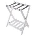 thumbnail image 1 of Raya Luggage Rack with Shelf, White, 1 of 15