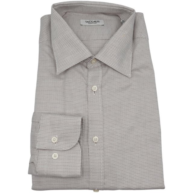 Taccaliti Chemise Habillée pour Homme Blanche/brun - 39-15,5 (m)