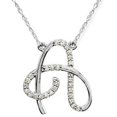 thumbnail image 1 of Collier Pendentif Initial "A" Diamant 18 Pouces Or Blanc 14K, 1 of 2