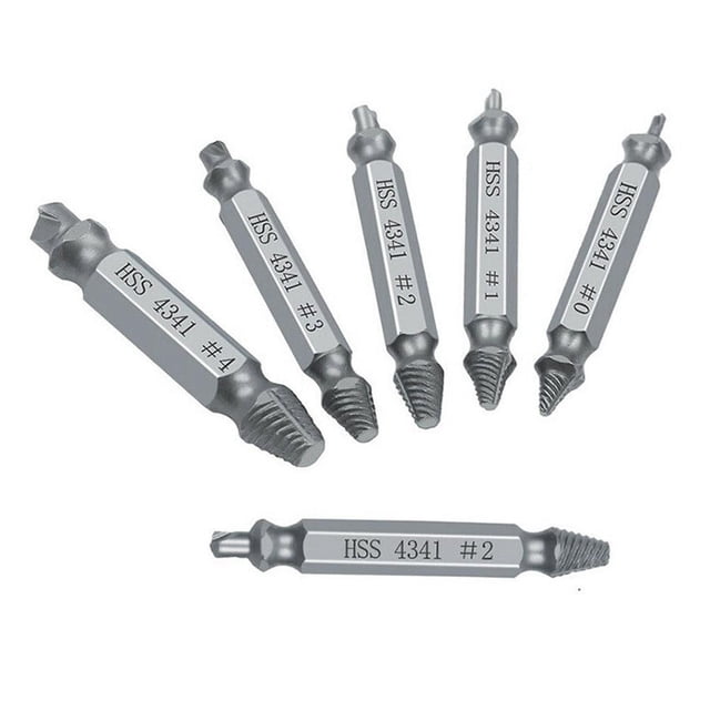 6Pcs Damaged Screw Extractor Speed Out Drill Bits Tool Broken X1F1 Remover Z7Y4