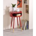 thumbnail image 3 of Table de bout Sonria d'ACME, rouge et bois naturel, 3 of 3