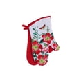 thumbnail image 1 of IH Casa Decor Oven Mitts 2 Pcs Fiery Red Floral - Set of 2, 1 of 2