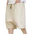 thumbnail image 1 of Gifts for Men LSLJS Men's Summer Solid Color Pocket Drawstring Shorts Mens Shorts, 1 of 7