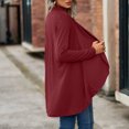 thumbnail image 4 of Pxiakgy Womens Open Front Cardigan Long Sleeve Knit Sweater Outwear With Pockets Red + L, 4 of 7