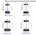 thumbnail image 3 of MesaSe 1 Pce Cafetière à Pression Française Classique - Filtre Réutilisable en Verre Borosilicaté Élevé et Acier Inoxydable, Fonctionnement Manuel pour la Maison Ou le Restaurant, 3 of 7