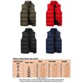 thumbnail image 2 of LUXUR Manteau à Fermeture Éclair pour Hommes Coupe Régulière Gilet de Voyage Rouge 4TG, 2 of 3