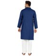 thumbnail image 4 of Atasi Ensemble Kurta Pyjama 2 Pcs pour Homme, Col Henley, Kurta Long Décontracté, 4 of 7