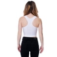 thumbnail image 3 of Underworks Womens Firm Compression Racerback Crop Top Chest Binder and Minimizer - White - Large, 3 of 4