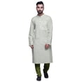thumbnail image 2 of Atasi Kurta Imprimé pour Hommes Col Mandarin Popeline de Coton Kurta Chemise Décontractée, 2 of 7