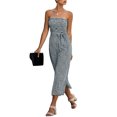thumbnail image 4 of DYMADE Women's Strapless Wide Leg Jumpsuit, Floral Polka Dot, Summer, 4 of 4