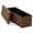Brown, variant on Costway Fabric Folding Storage Ottoman Storage Chest W/Divider Bed End Bench Light Grey