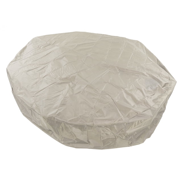 Housse Ronde pour Spa Extérieur, Housse de Baignoire Ronde pour Patio, Compacte et Pliable, Taffetas de Polyester 190 Argenté pour Spa