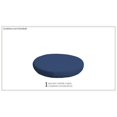thumbnail image 2 of Cover for Round Ottoman Cushions 6 inches thick in Navy, 2 of 3