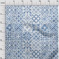 thumbnail image 3 of oneOone Cotton Silk Dusty Blue Fabric Floral Craft Projects Decor Fabric Printed By The Yard 42 Inch Wide, 3 of 5