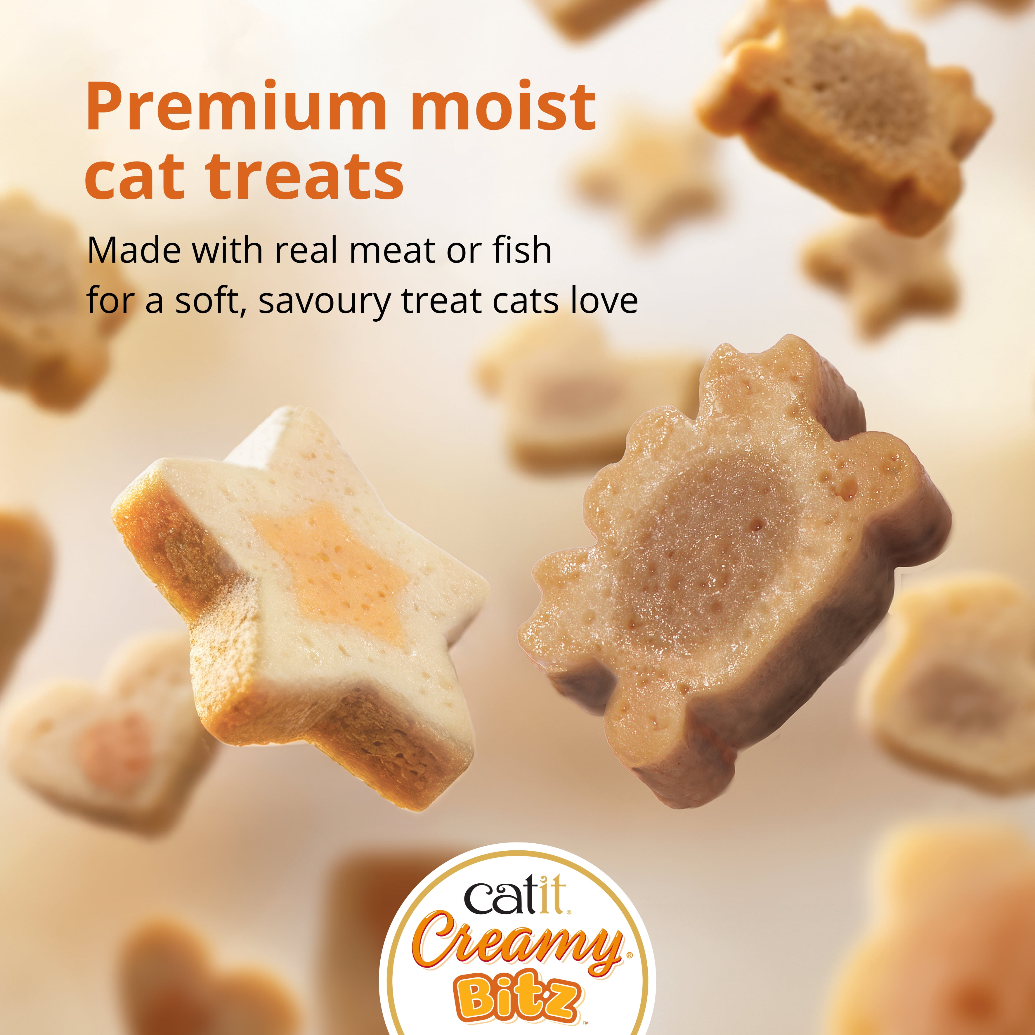 Gâteries pour chats Catit Creamy Bitz, recettes au poulet et canard, 48 G