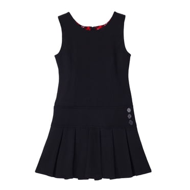 Bienzoe Girl's Stretchy Pleated Hem School Uniforms Jumper Black 5