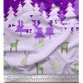 thumbnail image 2 of Soimoi Cotton Voile Fabric Cedar Tree & Snowflake Panel Decor Fabric Printed Yard 42 Inch Wide, 2 of 3