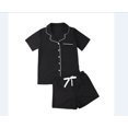 thumbnail image 1 of SUNSIOM Women 2PCS Pajama Set, Dot/Striped Short Sleeve Top, Short Pants, 1 of 7
