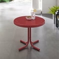 thumbnail image 3 of Afuera Living Table d'Appoint de Patio Moderne en Métal, Fini Rouge Vif Lustré, 3 of 5