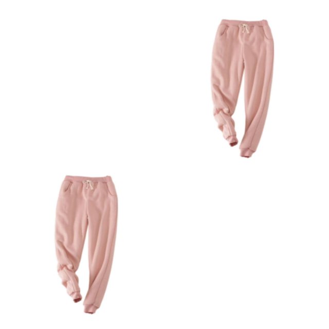 kurtrusly Chaud et Rester à la Mode Femmes Pantalon d'Hiver Conçu pour le Confort Rose L 2Set