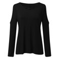 thumbnail image 4 of Chemises d'Été pour Femmes Col en V Croisé Épaules Dénudées Blouse, 4 of 6