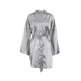thumbnail image 1 of kurtrusly Sexy Sleepwear Ceinture Peignoir Robe de Chambre Robe de Chambre Robe Flare Manches Été Datant Mode Attrayante Douceur Gris S, 1 of 9