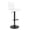 White, variant on PU Leather Barstools with Large 41.5cm Base, Height Adjustable Swivel Counter Bar Stools Kitchen Pub Dining Chair with Backrest and Footrest, 1/Pack, Matte Black