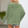 thumbnail image 5 of Timegard Womens Sweaters Hollow out Round Neck Fall Winter Long Sleeves Knit Pullover Tops Fashion, 5 of 5