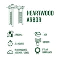 thumbnail image 2 of Vita 55"L x 21"W x 88"H Heartwood Cedar Arbor, Golden Brown, VA68897, 2 of 5