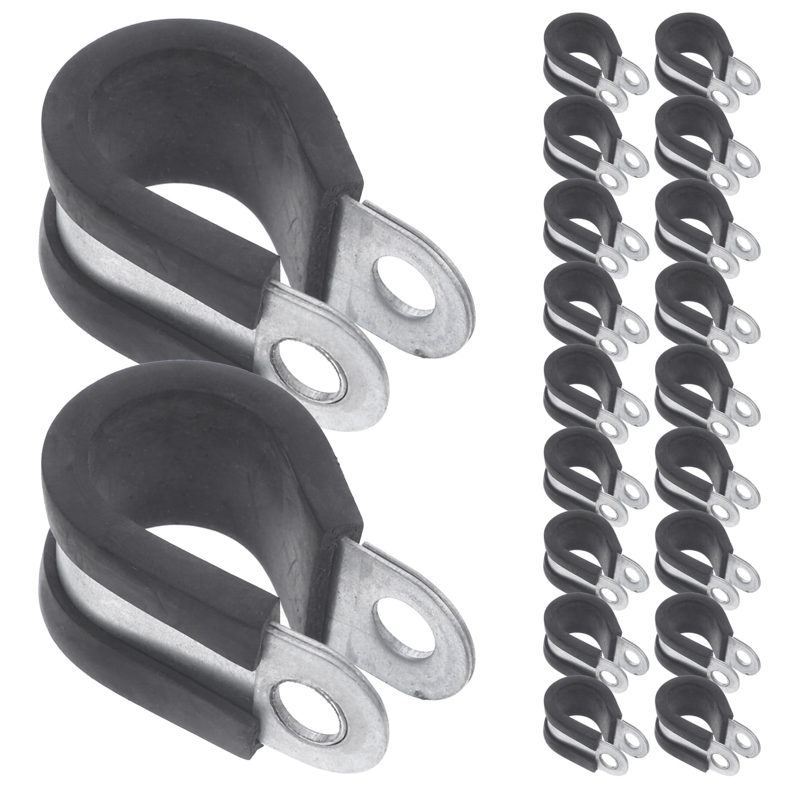Miangastore 20pcs Cable Clamp Brake Line Clamp Tube Clamp Pipe Clamp Tool Stainless Steel Clamp Supply