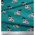 thumbnail image 2 of Soimoi Moss Georgette Fabric Basset Hound Dog Print Fabric by Yard 42 Inch Wide, 2 of 3