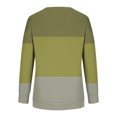 thumbnail image 4 of Timegard Chandail en Molleton Femme Col Rond Manches Longues à Blocs de Couleur Chandail Automne Hiver Tunique Décontractée, 4 of 4