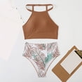 thumbnail image 4 of CEHVOM Women Split Swimsuit Spectacle Waist Printing Bikini, 4 of 4