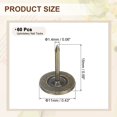 thumbnail image 2 of Lot de 150 Pointes pour Rembourrage, Pointe Plate pour Pouce 11mmx15mm, Bronze, 2 of 7