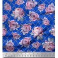 thumbnail image 1 of Soimoi polyester Crepe Fabric Geometric,Leaves & Rose Floral Fabric Prints By Yard 42 Inch Wide, 1 of 3